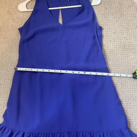 Amanda Uprichard Blue Purple Ruffle Romper Size Medium - Picture 7 of 11
